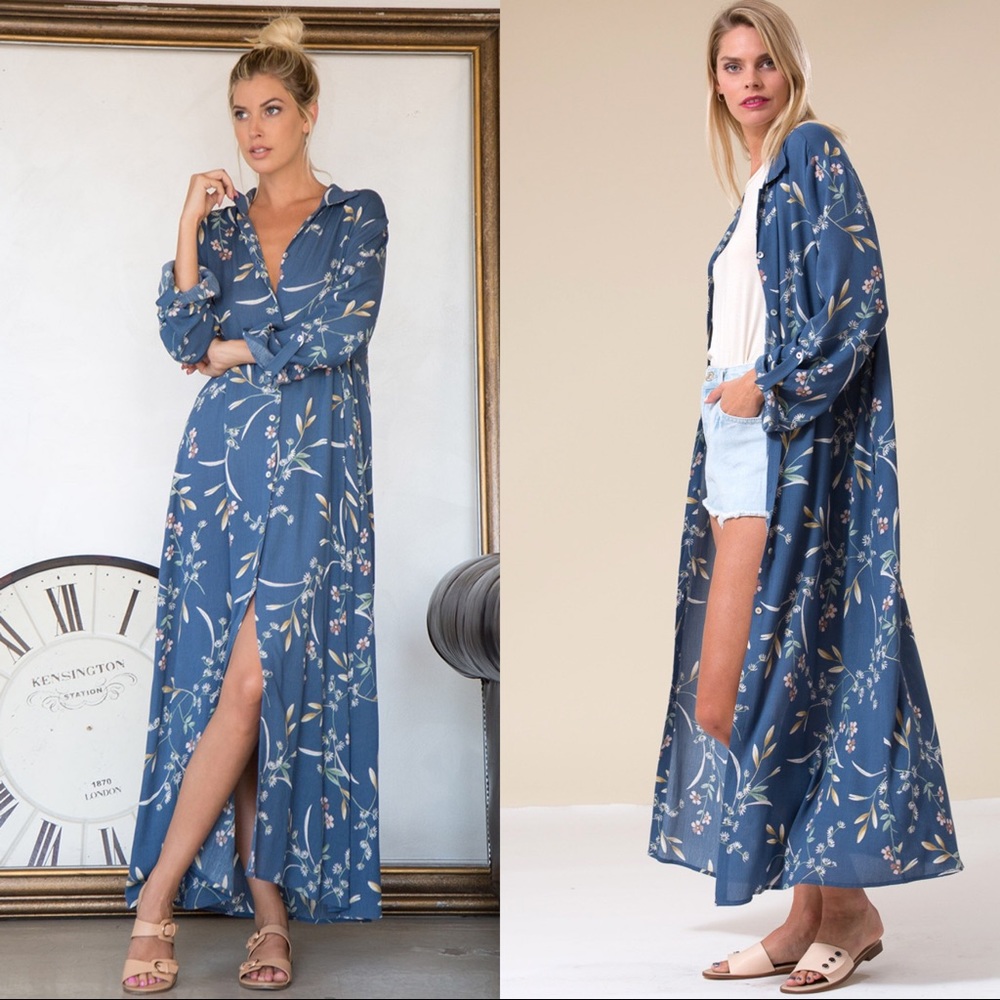 Love In Maxi Floral Dress Duster